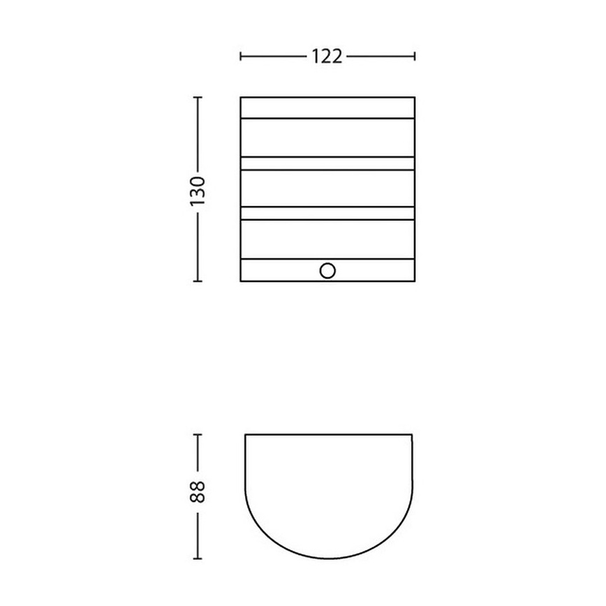 Philips - Iluminação de parede exterior LED com sensor 1xLED/3W IP44