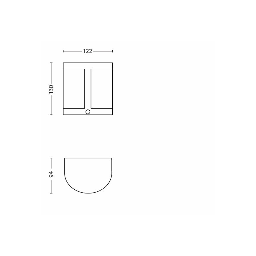 Philips - Luz de parede LED de exterior com sensor 1xLED/3,5W IP44