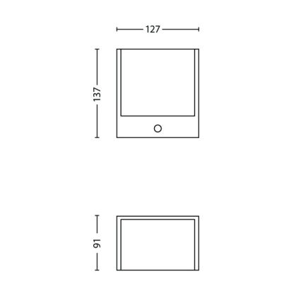 Philips - Iluminação exterior LED com sensor 1xLED/3.5W IP44