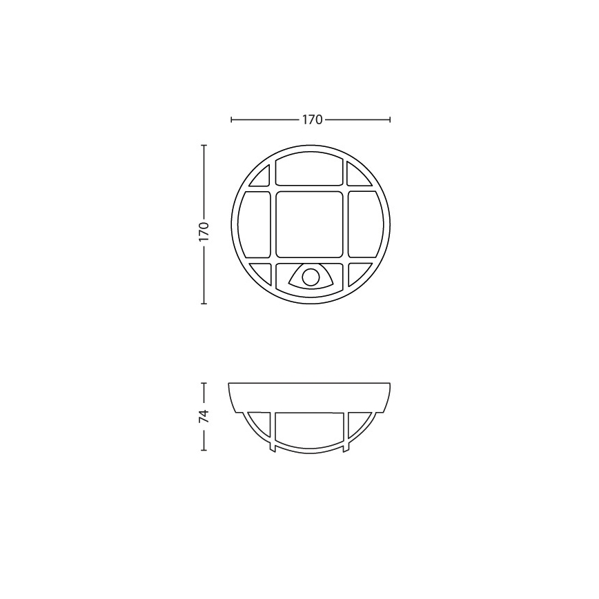 Philips 17319/30/16 - Luz de parede LED de exterior com sensor EAGLE 1xLED/3W IP44