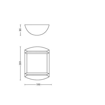 Philips - Aplique de parede exterior LED/6W/230V IP44