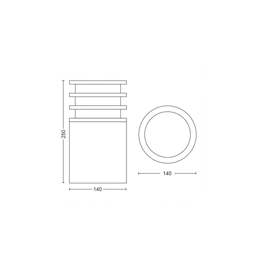 Philips - Lâmpada exterior LED regulável Hue LUCCA 1xE27/9,5W/230V IP44