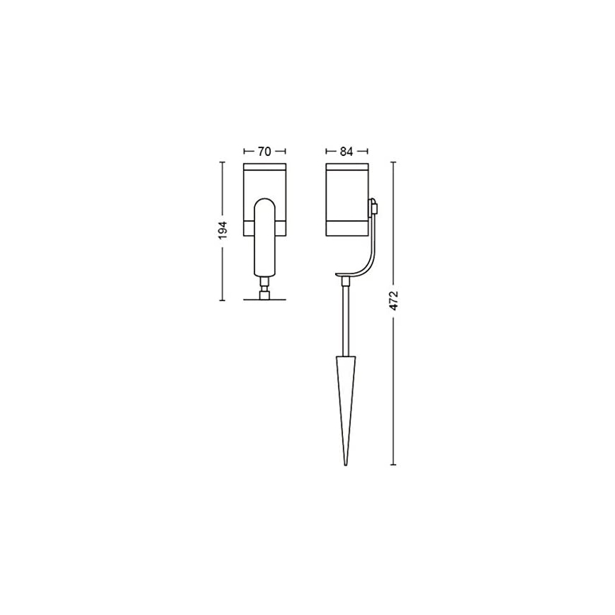 Philips - Luminária de destaque exterior LED RGB Hue LILY LED/8W/230V IP65