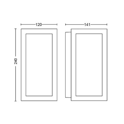 Philips - LED RGBW Iluminação de parede exterior com regulação Hue IMPRESS 2xLED/8W/230V 2000-6500K IP44