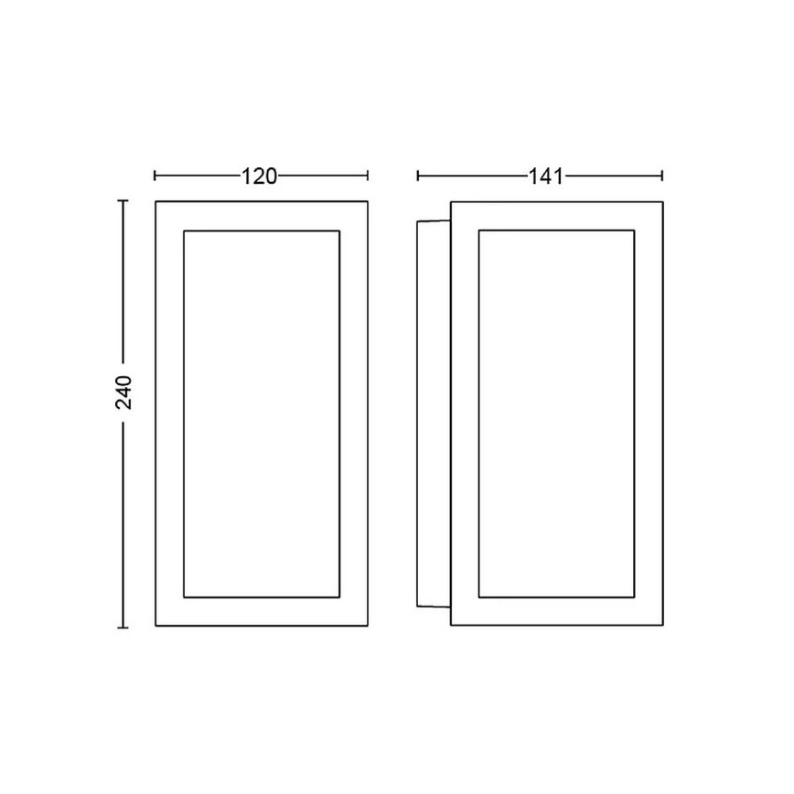 Philips - LED RGBW Iluminação de parede exterior com regulação Hue IMPRESS 2xLED/8W/230V 2000-6500K IP44