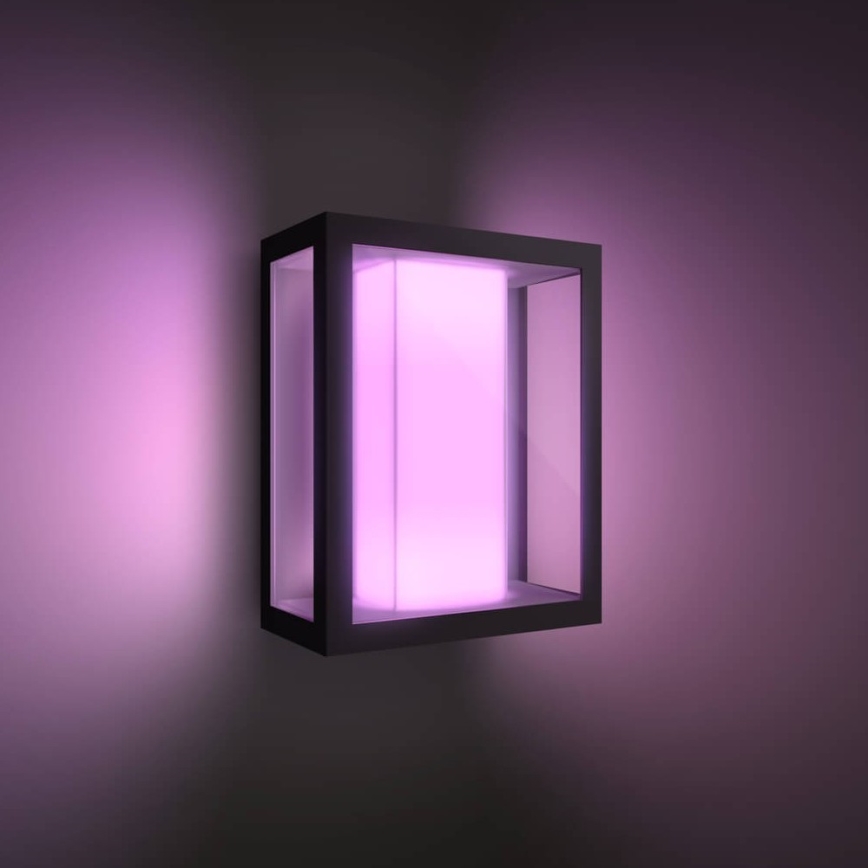 Philips - Luminária de parede exterior regulável LED RGBW Hue IMPRESS 2xLED/8W/230V IP44