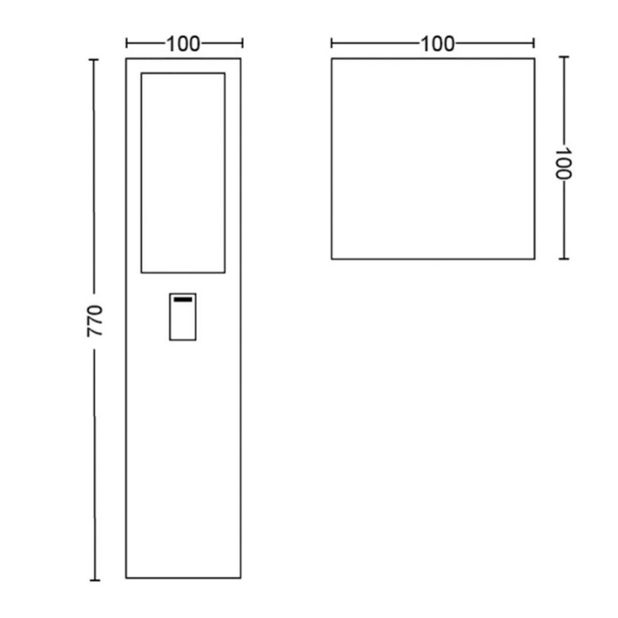 Philips - Candeeiro exterior LED RGB Hue IMPRESS 2xLED/8W/230V IP44