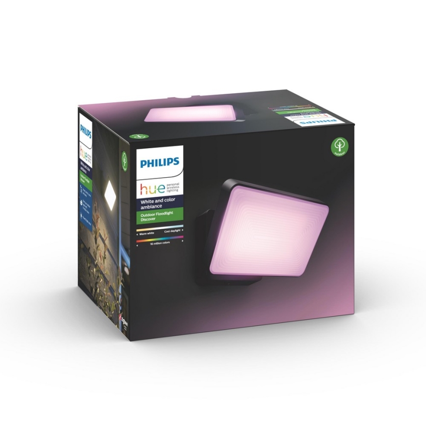 Philips - LED RGBW Regulação exterior reflektor Hue DISCOVER 2xLED/15W/230V 2000-6500K IP44