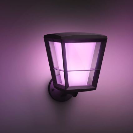 Philips - Luminária de parede exterior regulável LED RGBW Hue ECONIC LED/15W/230V IP44