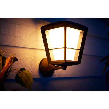 Philips - Luminária de parede exterior regulável LED RGBW Hue ECONIC LED/15W/230V IP44