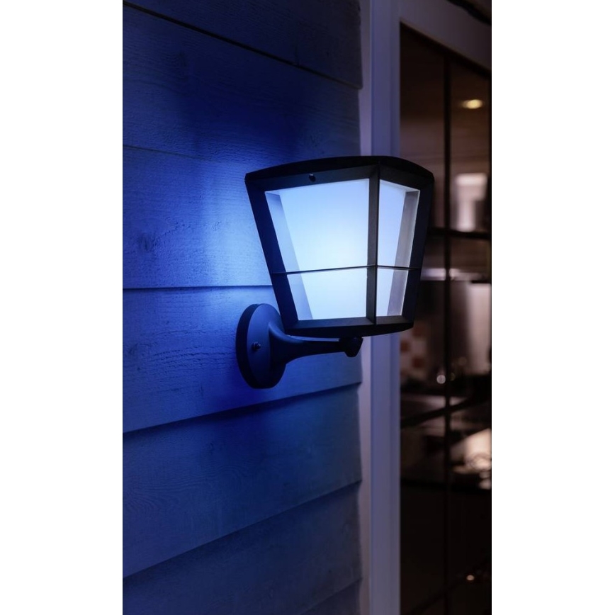 Philips - Luminária de parede exterior regulável LED RGBW Hue ECONIC LED/15W/230V IP44