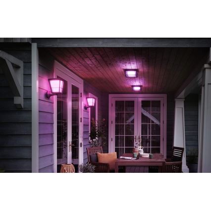 Philips - Luminária de parede exterior regulável LED RGBW Hue ECONIC LED/15W/230V IP44