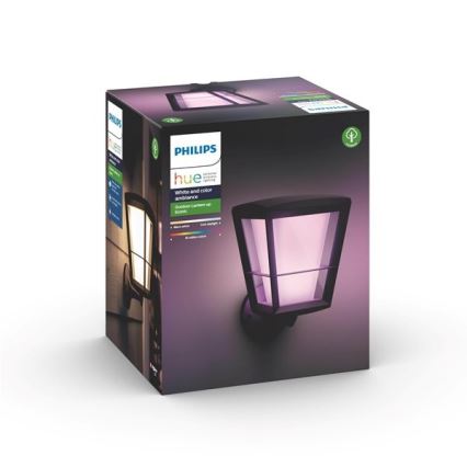 Philips - Luminária de parede exterior regulável LED RGBW Hue ECONIC LED/15W/230V IP44