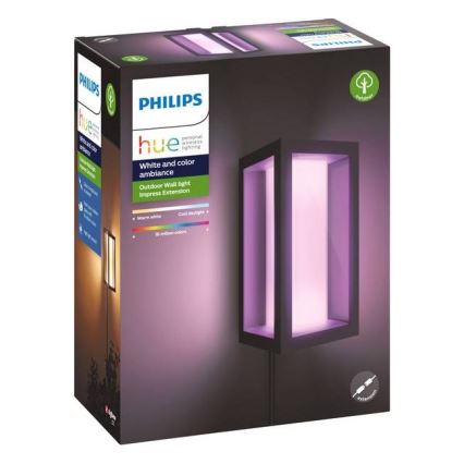 Philips - Luminária de parede exterior regulável LED RGBW Hue IMPRESS 2xLED/8W/24V 2000-6500K IP44