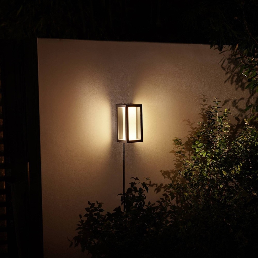 Philips - Luminária de parede exterior regulável LED RGBW Hue IMPRESS 2xLED/8W/24V 2000-6500K IP44