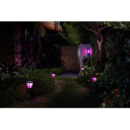 Philips - Luminária de parede exterior regulável LED RGBW Hue IMPRESS 2xLED/8W/24V 2000-6500K IP44