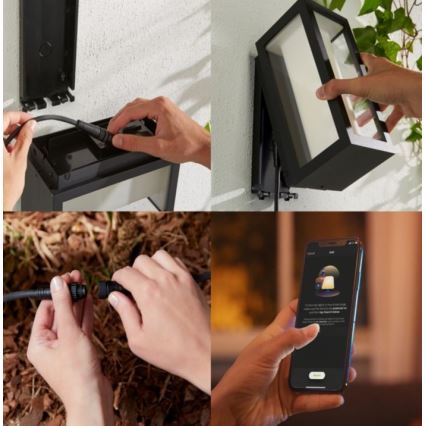 Philips - Luminária de parede exterior regulável LED RGBW Hue IMPRESS 2xLED/8W/24V 2000-6500K IP44