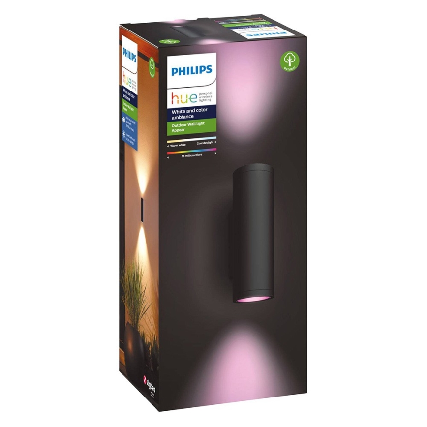 Philips - LED RGBW Iluminação de parede exterior com regulação Hue APPEAR 2xLED/8W/230V IP44