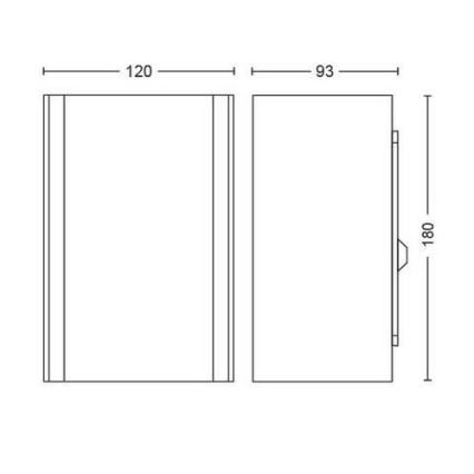 LED RGBW Iluminação de parede exterior com regulação Hue RESONATE 2xLED/8W/230V 2000-6500K IP44