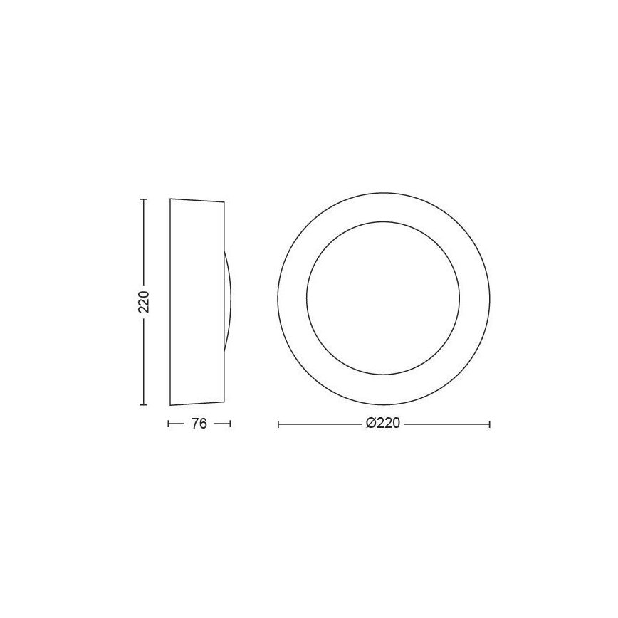 Philips - LED RGBW Iluminação de parede exterior com regulação Hue DAYLO LED/15W/230V 2000-6500K IP44