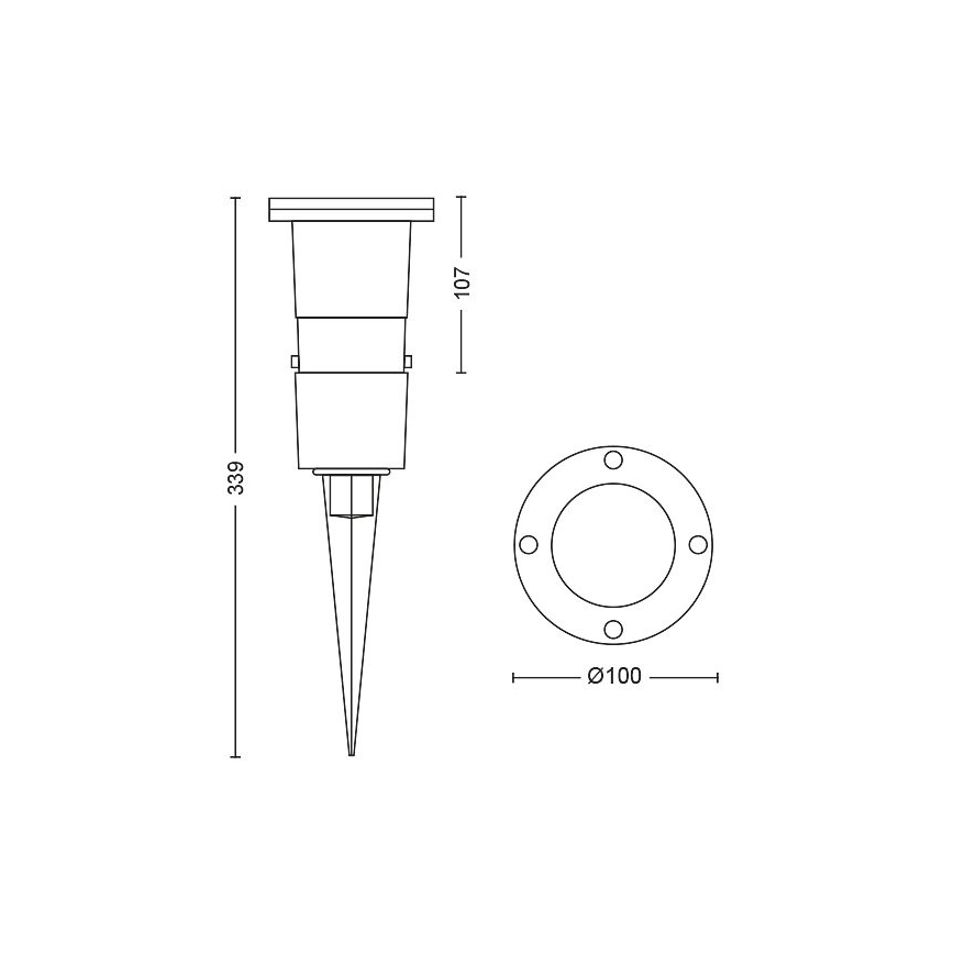 Philips - Iluminação exterior LED 1xGU10/5W/230V IP44