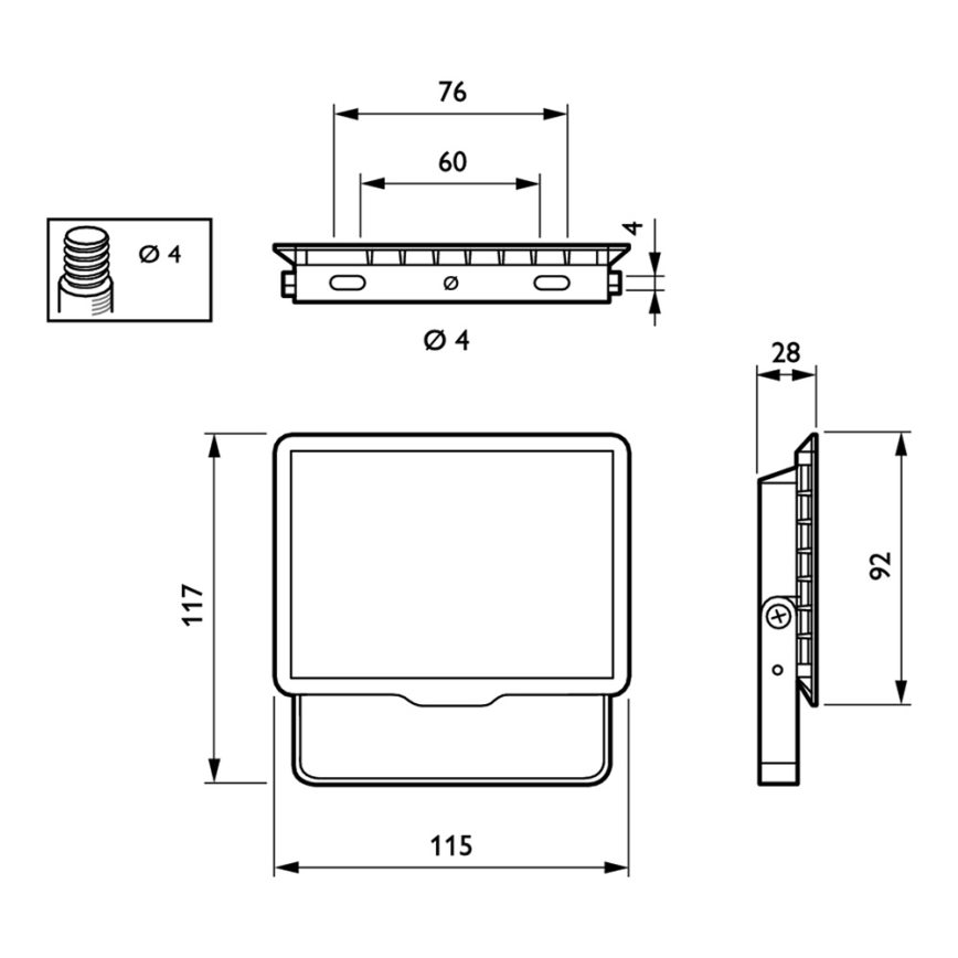 Philips 3389/34/99 - Holofote LED DECOFLOOD LED/10W/230V IP65