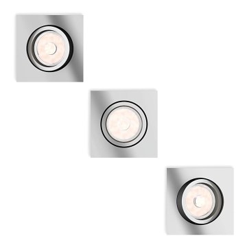 Philips - 3x Luz embutida 1xGU10/5,5W/230V