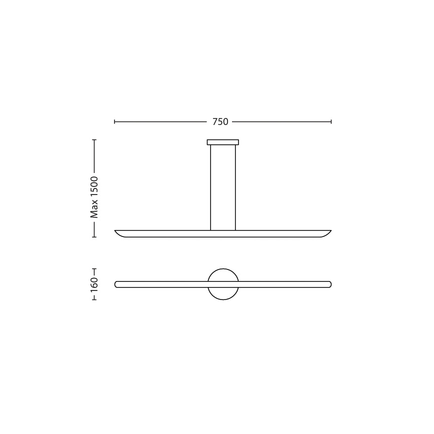 Philips 40747/48/16 - Candelabro suspenso LED com regulação MYLIVING SELV 2xLED/7,5W/230V
