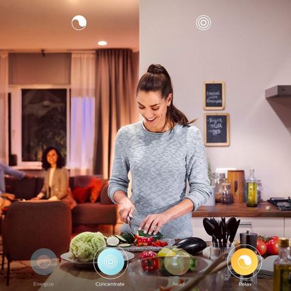 Philips - Lâmpada LED Regulável Hue WELLNESS 1xE27/8,5W/230V + controlo remoto