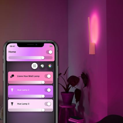 Philips - Luminária de parede LED RGBW regulável Hue LIANE White And Color Ambiance 1xLED/12W/230V