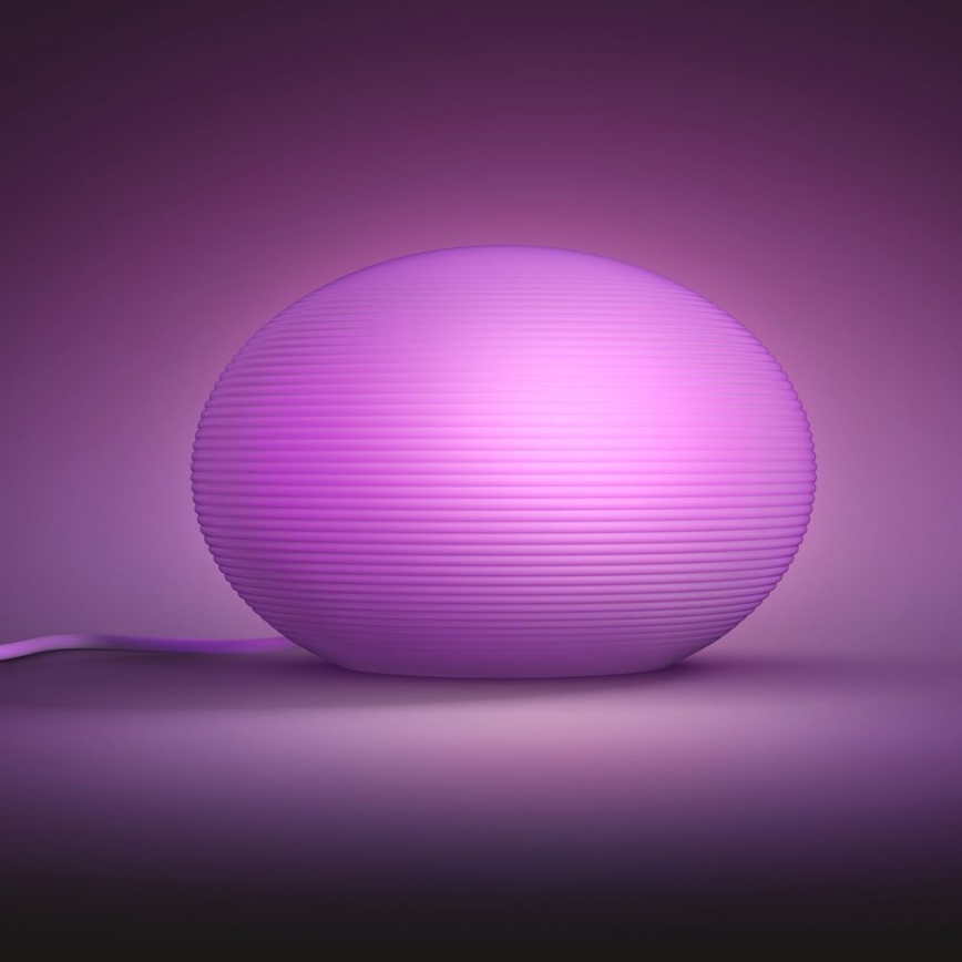 Philips - Candeeiro de mesa LED RGB com regulação Hue FLOURISH White And Color Ambiance 1xE27/9,5W/230V