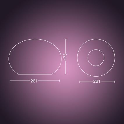 Philips - Candeeiro de mesa LED RGB com regulação Hue FLOURISH White And Color Ambiance 1xE27/9,5W/230V