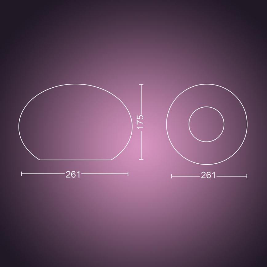 Philips - Candeeiro de mesa LED RGB com regulação Hue FLOURISH White And Color Ambiance 1xE27/9,5W/230V