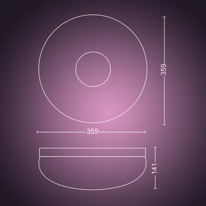 Philips - Luminária de teto LED RGBW regulável Hue FLOURISH White And Color Ambiance LED/32W/230V