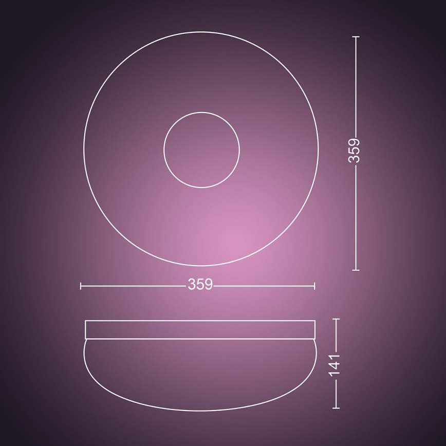 Philips - Luminária de teto LED RGBW regulável Hue FLOURISH White And Color Ambiance LED/32W/230V