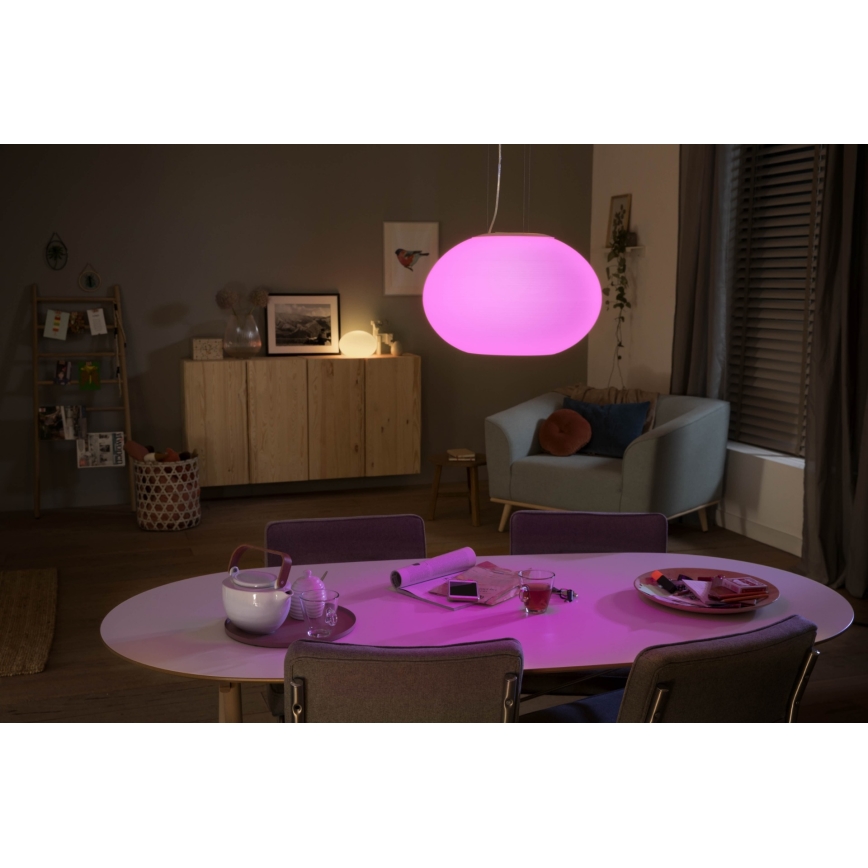 Philips - Lustre suspenso LED RGBW regulável com cabo Hue FLOURISH LED/39W/230V