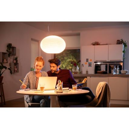 Philips - Lustre suspenso LED RGBW regulável com cabo Hue FLOURISH LED/39W/230V