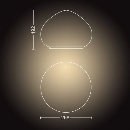 Philips - Lâmpada LED Regulável Hue WELLNER 1xE27/8,5W/230V + controlo remoto