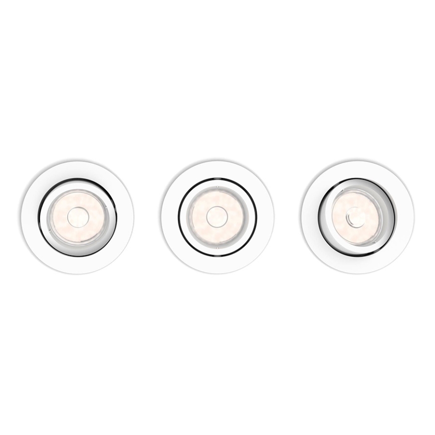 Philips - 3x Luz embutida 1xGU10/5,5W/230V