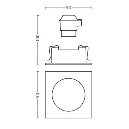 Philips 50191/87/PN - Foco de encastrar MYLIVING ENNEPER 1xGU10/5.5W/230V