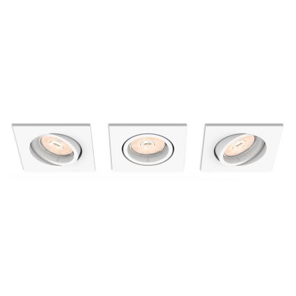 Philips - CONJUNTO 3x Iluminação embutida 1xGU10/5,5W/230V