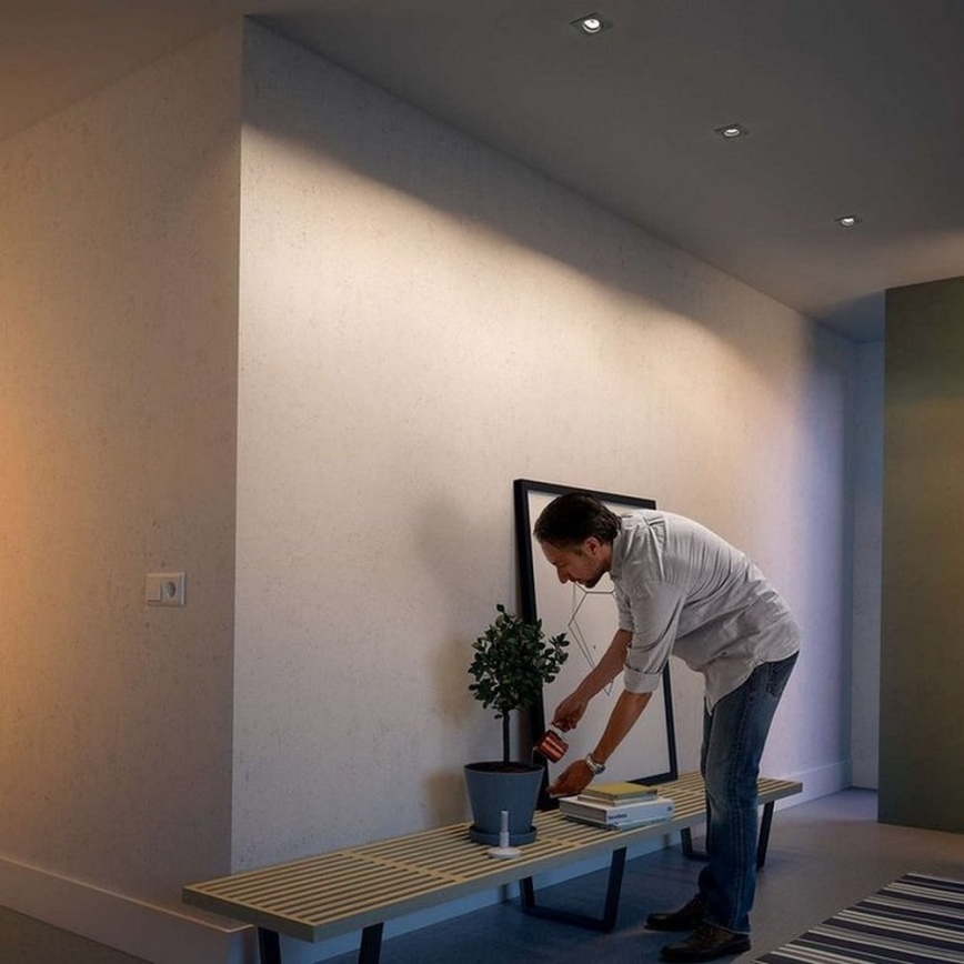 Philips 50193/87/PN - CONJUNTO 3x Luz embutida ENNEPER 1xGU10/5,5W/230V