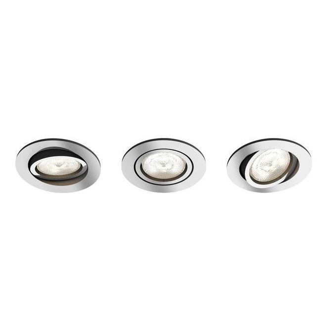 Philips 50203/11/P0 - CONJUNTO 3x Iluminação embutida LED com regulação SHELLBARK Warm Glow 3xLED/4,5W/230V 2200-2700K
