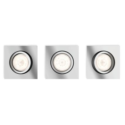 Philips 50393/11/P0 - CONJUNTO 3x Luz de teto suspensa fosca LED SHELLBARK LED/4,5W/230V