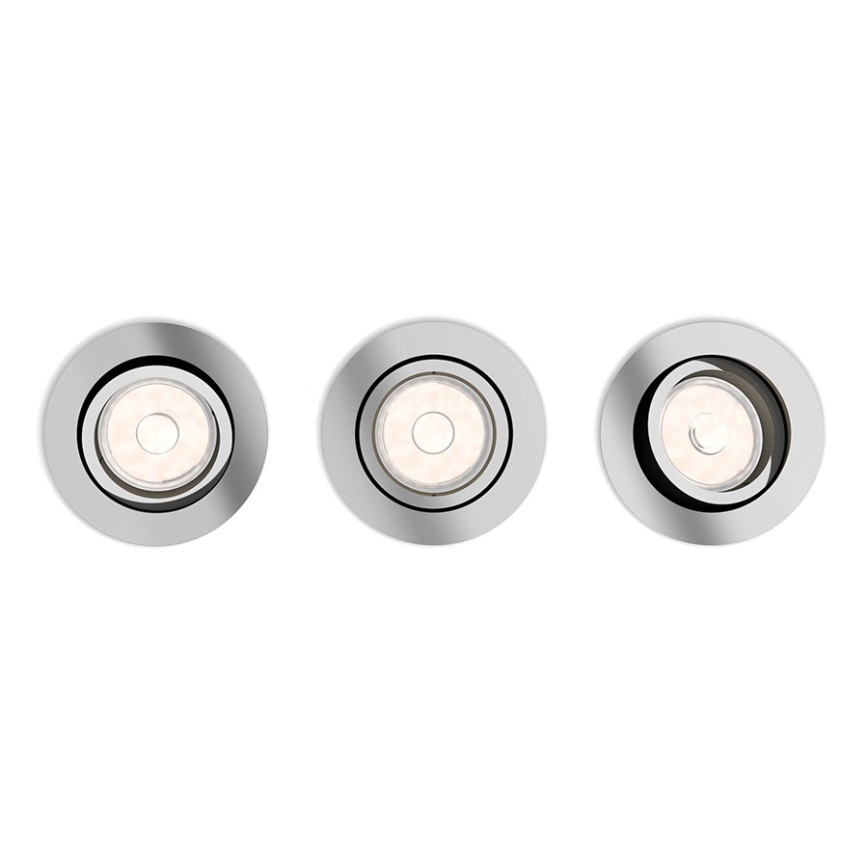 Philips - 3x Luz embutida 1xGU10/5,5W/230V