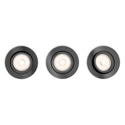 Philips - 3x Luz embutida 1xGU10/5,5W/230V