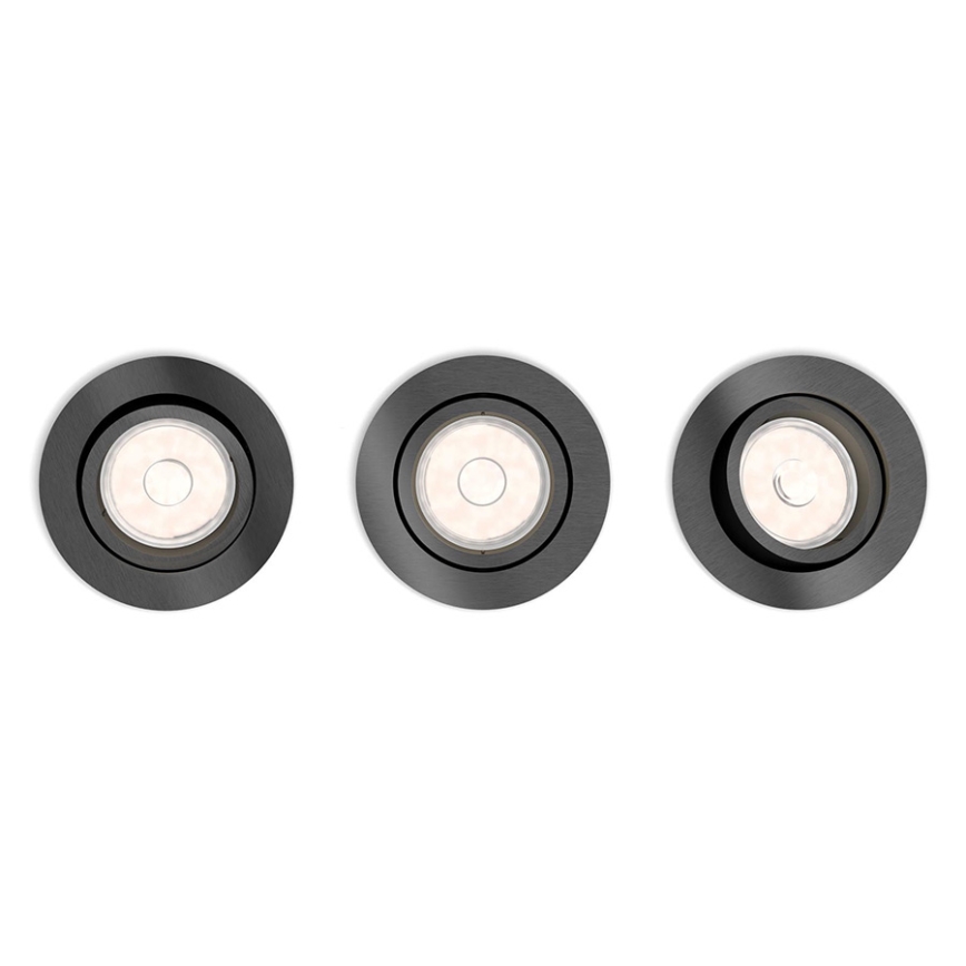 Philips - 3x Luz embutida 1xGU10/5,5W/230V