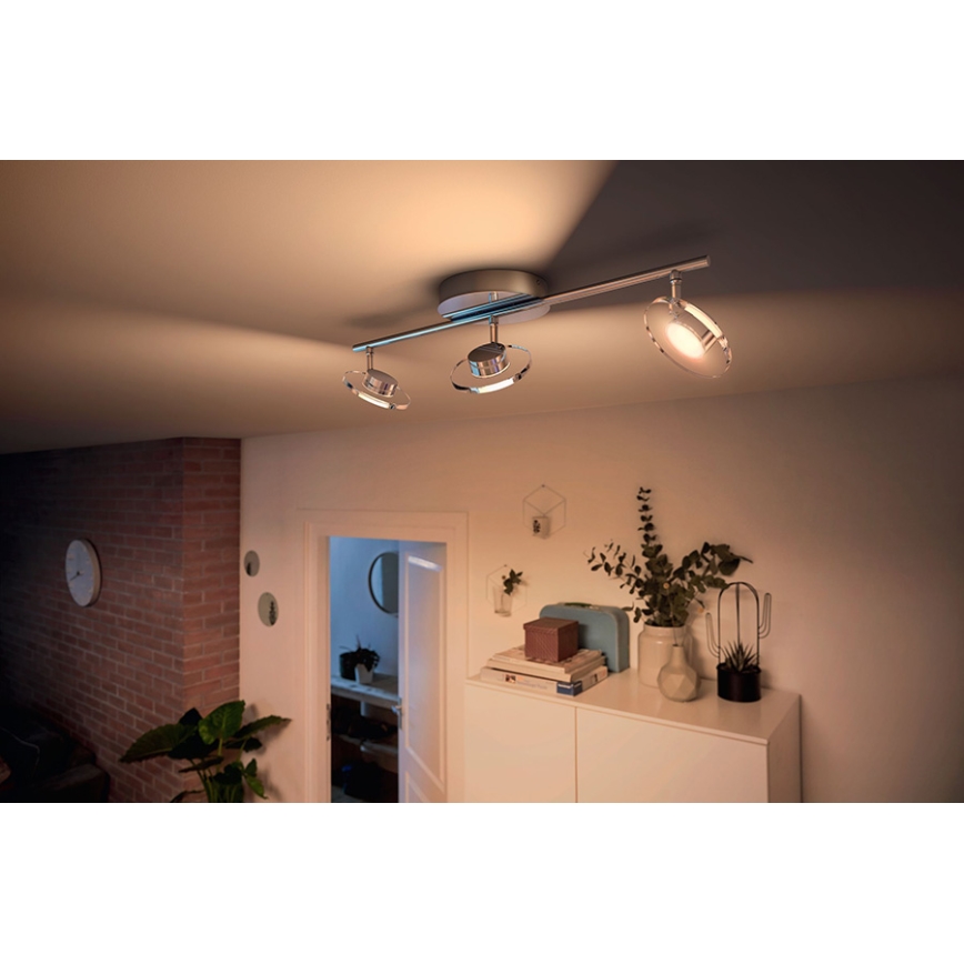 Philips - Luminária de embutir LED regulável 3xLED/4,5W/230V