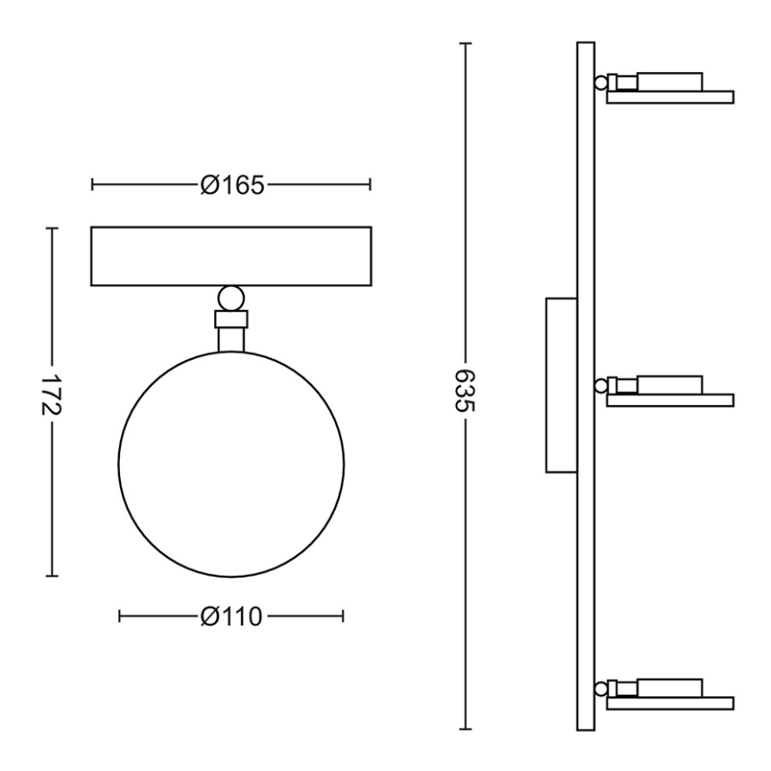 Philips - Luminária de embutir LED regulável 3xLED/4,5W/230V