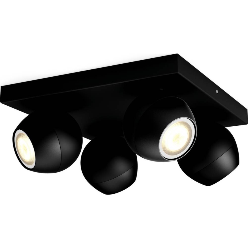 Philips - Luminária de embutir LED regulável Hue BUCKRAM 4xGU10/5W/230V + comando à distância